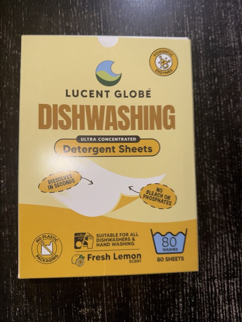 80 Loads Lucent Globe Dishwasher Dishwashing Detergent Sheets 80 Washes